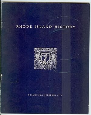 Imagen del vendedor de Rhode Island History / Vol. 34, No. 1., February, 1975 a la venta por Ramblin Rose Books