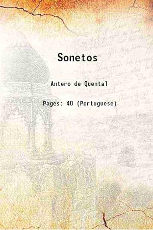 Imagen del vendedor de Sonetos 1880 [Hardcover] a la venta por Gyan Books Pvt. Ltd.