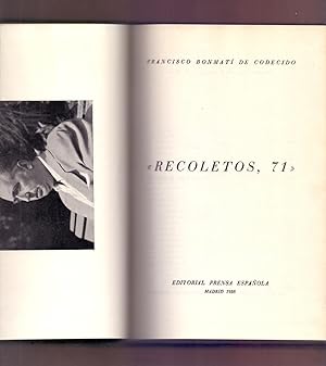 Bild des Verkufers fr RECOLETOS, 71 zum Verkauf von Libreria 7 Soles