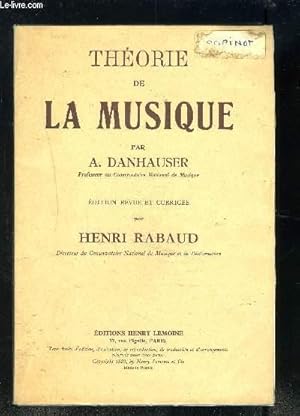 Seller image for THEORIE DE LA MUSIQUE for sale by Le-Livre