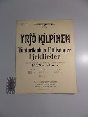 Image du vendeur pour Tunturilauluja, Sanat kirjotti von V.E. Trmnen, Heft I : Op. 52, No. 1-4. F.M. 2152-2154. mis en vente par Druckwaren Antiquariat