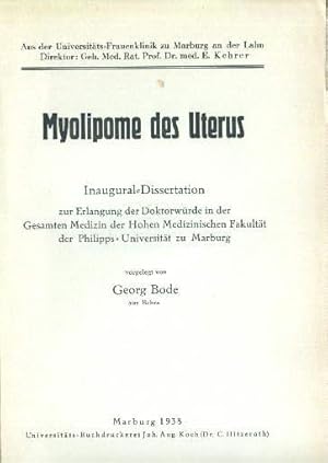 Myolipome des Uterus. Inaugural-Dissertation.