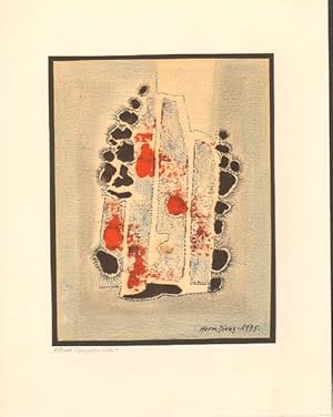 Kleine Composition. 1975. [Aquarell und Pastell auf Bütten / watercolor and pastel on paper].