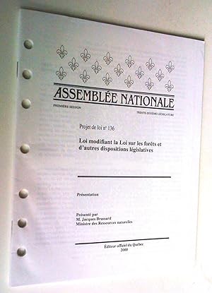 Assemblée nationale, première session, trente-sixième législatue. Projet de loi no 136: Loi modif...