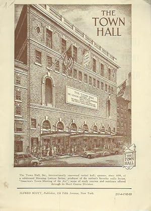 Seller image for Programmheft zu: Town Hall, Season 1952-1953. 'Anna Russell'. International Concert Comedienne. for sale by Antiquariat Carl Wegner