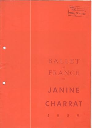 Programmheft zu: Ballet des France de Janine Charrat. Einmaliges Gastspiel 1959. Mitwirkende: Jan...