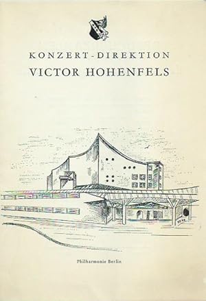 Programm des Konzerts am 1. November 1969, 1. Konzert, Reihe B. Programm: Johannes Brahms: Tragis...