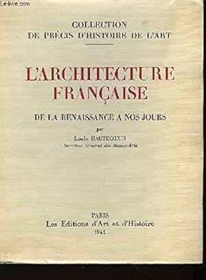 Bild des Verkufers fr L'architecture franaise de la renaissance  nos jours. tome iii zum Verkauf von JLG_livres anciens et modernes