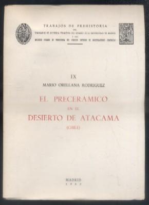 IX EL PRECERAMICO EN EL DESIERTO DE ATACAMA, CHILE.