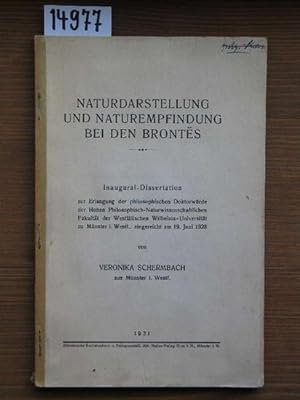 Naturdarstellung und Naturempfindung bei den Brontes. (Phil. Diss. Univ. Münster, 1928.)