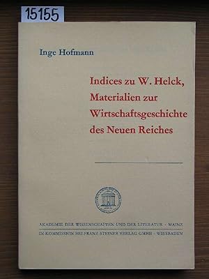 Indices zu W. Helck, Materialien zur Wirtschaftsgeschichte des Neuen Reiches.