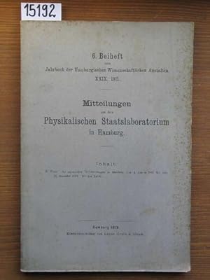 Die seismischen Registrierungen in Hamburg vom 1. Januar 1910 bis zum 31. Dezember 1911.