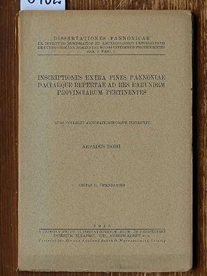 Image du vendeur pour Inscriptiones extra fines Pannoniae Daciaeque repertae ad res earundem provinciarum pertinentes quas collegit adnotationibusque instruxit Arpadus Dob. mis en vente par Michael Fehlauer - Antiquariat