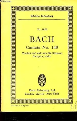 Seller image for WACHET AUF, RUFT UNS DIE STIMME SLEEPERS, WAKE / N1020 - CANTATA N 140 - for sale by Le-Livre