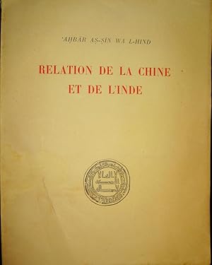 Seller image for Relation de la Chine et de l'Inde for sale by Le Chemin des philosophes