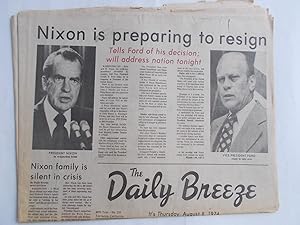 The [South Bay] Daily Breeze (Thursday, August 8, 1974) Newspaper (Cover Headline: "[Richard M.] ...