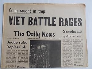 The [Inglewood] Daily News (Saturday, January 29, 1966) Newspaper (Cover Headline: VIET BATTLE RA...