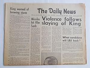 The [Inglewood] Daily News (Saturday, April 6, 1968) Newspaper (Cover Headline: Violence Follows ...