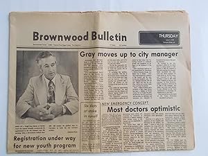 Brownwood Bulletin (Thursday, June 1, 1978) Newspaper (Cover Headline: [Virgil C.] Gray Moves Up ...