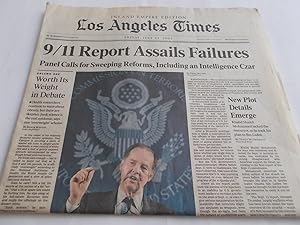 Los Angeles Times (Friday, July 23, 2004) Newspaper (Cover Headline: 9/11 Report Assails Failures)