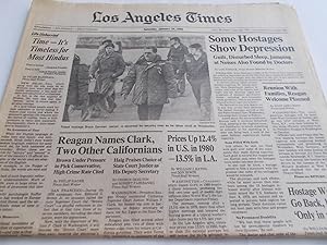 Los Angeles Times Newspaper (Saturday, January 24, 1981) Front Cover Story: Some [Freed Iran] Hos...