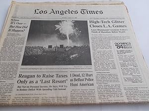 Los Angeles Times Newspaper (Monday, August 13, 1984) With 1984 Olympics XXIII Olympiad Section