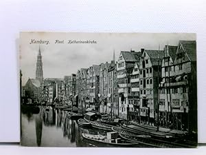 seltene AK Hamburg, Fleet, Katharinenkirche; ungelaufen, ca. 1910