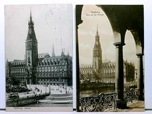 2 AK Hamburg, Rathaus / Blick auf das Rathaus; 1908 /1909; Konvolut