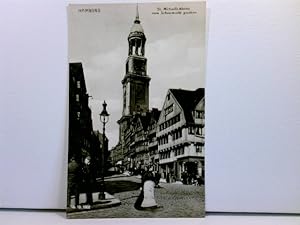 AK Hamburg, St. Michaelis-Kirche vom Schaarmarkt gesehen; Aufnahme 16.10.1902, Karte 1972, ungela...