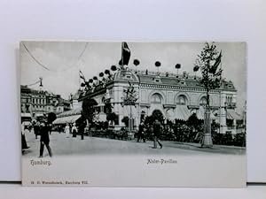 AK Hamburg, Alster-Pavillon mit Passanten; um 1900, ungelaufen