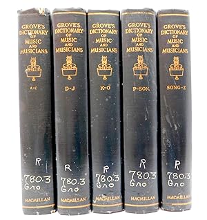 GROVE'S DICTIONARY OF MUSIC AND MUSICIANS IN FIVE VOLUMES.