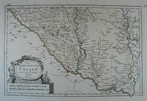 Des Koenigreichs Ungarn westsüdlicher Theil. Nro 30. Kolorierte Kupferstich-Karte aus Reilly "Sch...