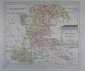 Die Provinzen Palencia und Toro Nro. 605. Teilkolorierte Kupferstich-Karte aus Reilly "Schauplatz...