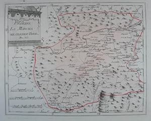 Der Provinz La Mancha westlicher Theil. Nro. 563. Teilkolorierte Kupferstich-Karte aus Reilly "Sc...