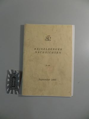 Bild des Verkufers fr Heidelberger Nachrichten, Nr. 93 / September 1995. zum Verkauf von Druckwaren Antiquariat