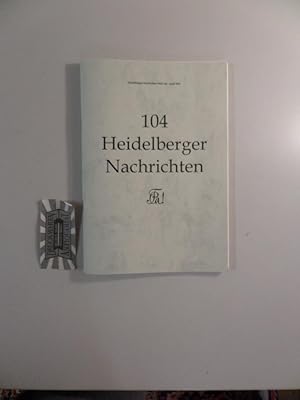 Bild des Verkufers fr Heidelberger Nachrichten, Nr. 104 / April 2001. zum Verkauf von Druckwaren Antiquariat