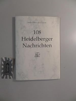 Bild des Verkufers fr Heidelberger Nachrichten, Nr. 108 / April 2003. zum Verkauf von Druckwaren Antiquariat