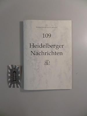 Bild des Verkufers fr Heidelberger Nachrichten, Nr. 109 / Oktober 2003. zum Verkauf von Druckwaren Antiquariat