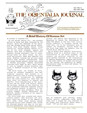 Imagen del vendedor de Orientalia Journal Vol. 7 No. 6 Nov.-Dec. 1985 a la venta por Book Booth