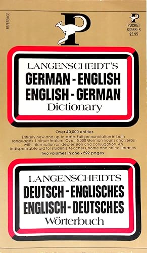 Langenscheidt's German-English English-German Dictionary/Langenscheidts Deutsch-Englisches Englis...