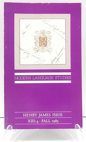 Immagine del venditore per MODERN LANGUAGE STUDIES VOL. XIII, NO. 4 FALL, 1983 [HENRY JAMES ISSUE]; First Edition edition (1983) venduto da The Parnassus BookShop