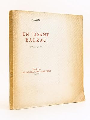 Bild des Verkufers fr En lisant Balzac. Edition originale. zum Verkauf von Librairie du Cardinal