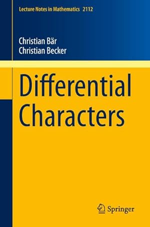 Imagen del vendedor de Differential Characters a la venta por BuchWeltWeit Ludwig Meier e.K.