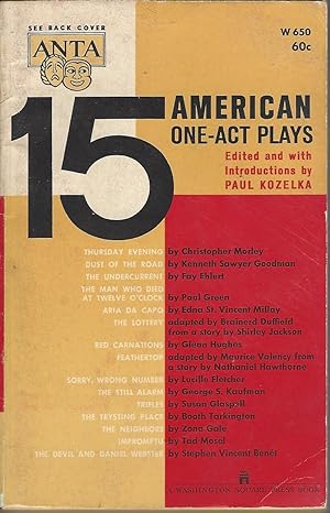 Seller image for 15 American One-act Plays for sale by BYTOWN BOOKERY