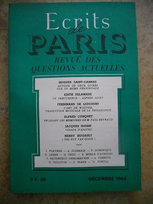 Bild des Verkufers fr Ecrits de Paris - Revue des questions actuelles - N. 232 - Decembre 1964 zum Verkauf von Frederic Delbos