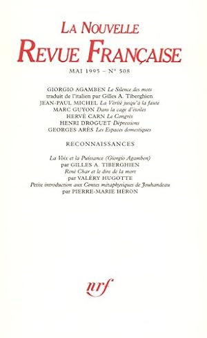 Seller image for La nouvelle revue de france. n508 for sale by librairie philippe arnaiz