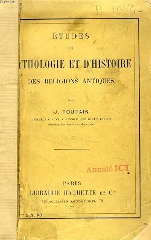 Bild des Verkufers fr ETUDES DE MYTHOLOGIE ET D'HISTOIRE DES RELIGIONS ANTIQUES zum Verkauf von Le-Livre