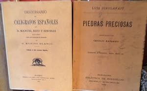 Imagen del vendedor de DICCIONARIO DE CALGRAFOS ESPAOLES + PIEDRAS PRECIOSAS (2 libros ) a la venta por Libros Dickens