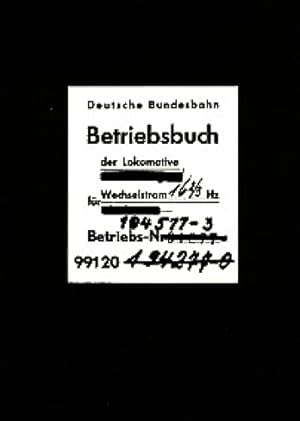 Betriebsbuch der Lokomotive 194577.