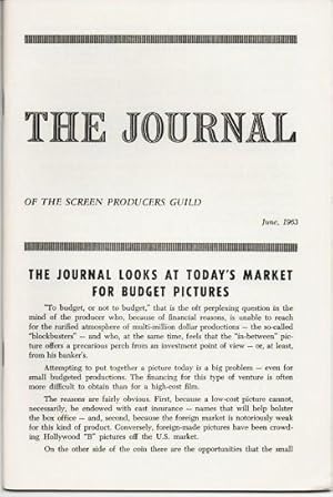 THE JOURNAL OF THE SCREEN PRODUCERS GUILD, Volume II, Number 4, June 1963